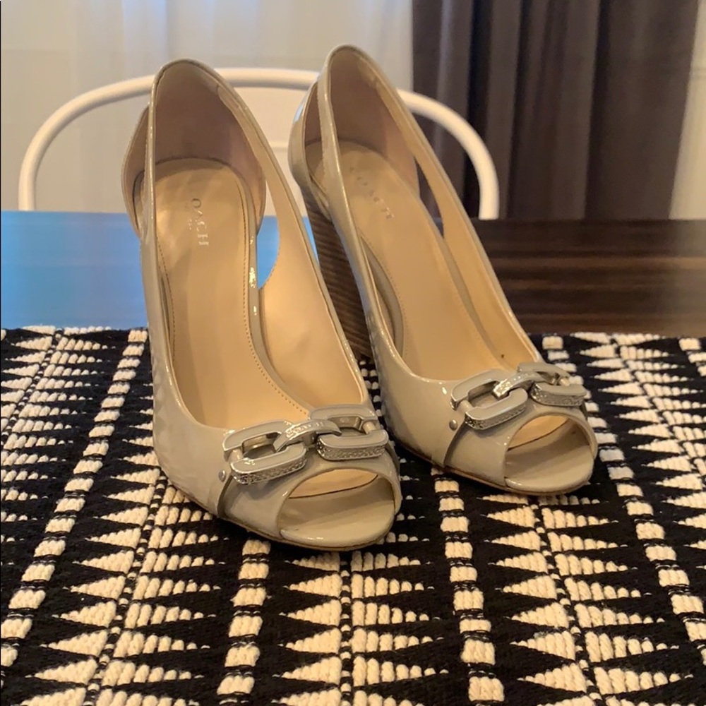 Coach Patent Leather Wedge